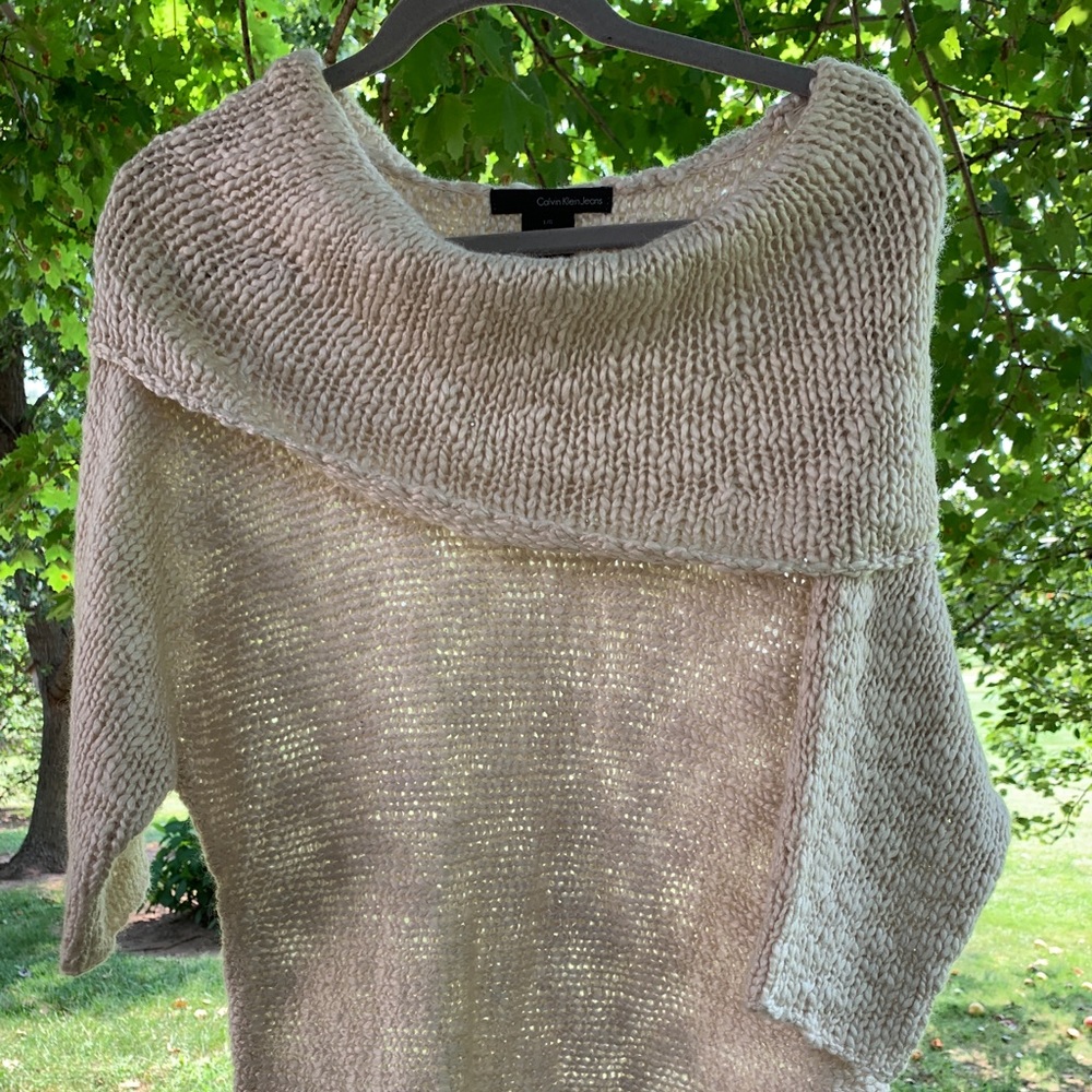Calvin Klein Cowl Neck Sweater Size L OatmealColor